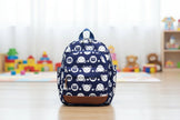 Kids Anti-Lost Kindergarten Backpack – Breathable Canvas Schoolbag (Pink, Blue, Yellow, Green, Navy)