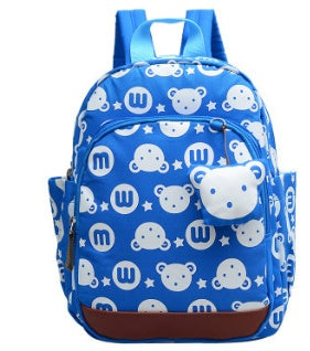 Kids Anti-Lost Kindergarten Backpack – Breathable Canvas Schoolbag (Pink, Blue, Yellow, Green, Navy)