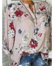 5XL Plus Size Summer Tops Women Blouses Long Sleeve Print Stand Collar Button Blouse Pullover Womens Clothing  Blusa