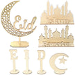Muslim Eid Al-Fitr Decoration Craft Gifts Eid Mubarak Ramadan Wooden Ornaments