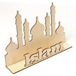 Muslim Eid Al-Fitr Decoration Craft Gifts Eid Mubarak Ramadan Wooden Ornaments