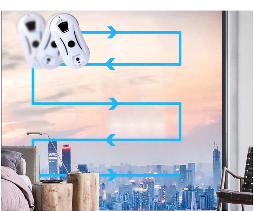 Electric Window Cleaning Robot with Remote Control – Auto Spray & 3 Cleaning Modes