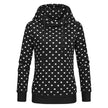Women Printed loose hooded sweatshirt