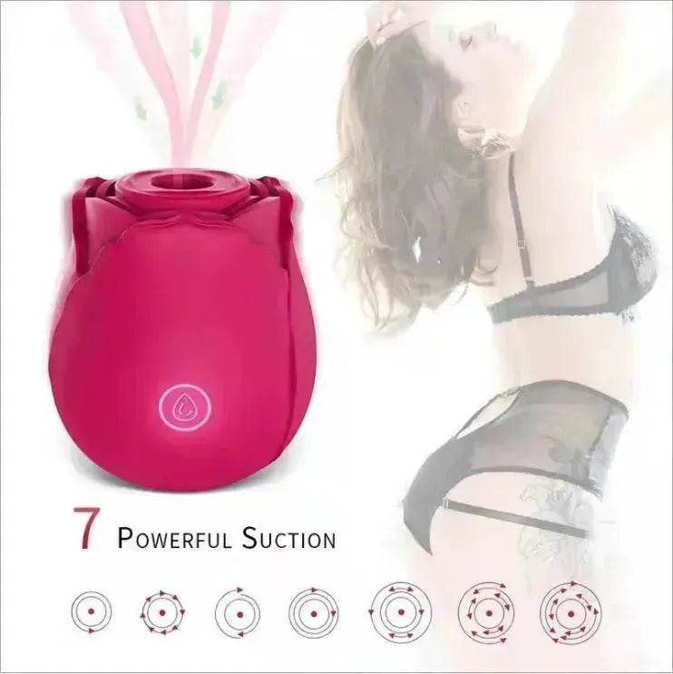 Rose Sec Sucking Tongue Licking Vibrating Toy Rose Toy for Women
