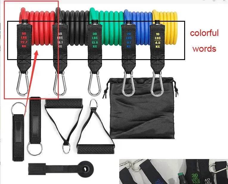 Resistance Band Set with Handles, Door Anchor & Foot Straps