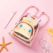 Cute Cartoon Rabbit Kids Backpack – Colorful Laser Transparent School Bag (Small & Medium)