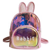 Cute Cartoon Rabbit Kids Backpack – Colorful Laser Transparent School Bag (Small & Medium)