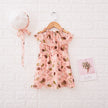 Girls' Bohemian Chiffon Sling Dress with Hat | Lotus Leaf Neck Summer Dress Canada USA