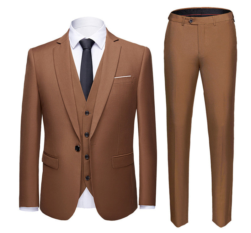 Men's Flat Collar Business Suit Set – Wedding & Banquet Formal Wear | Canada & USA (S–6XL)