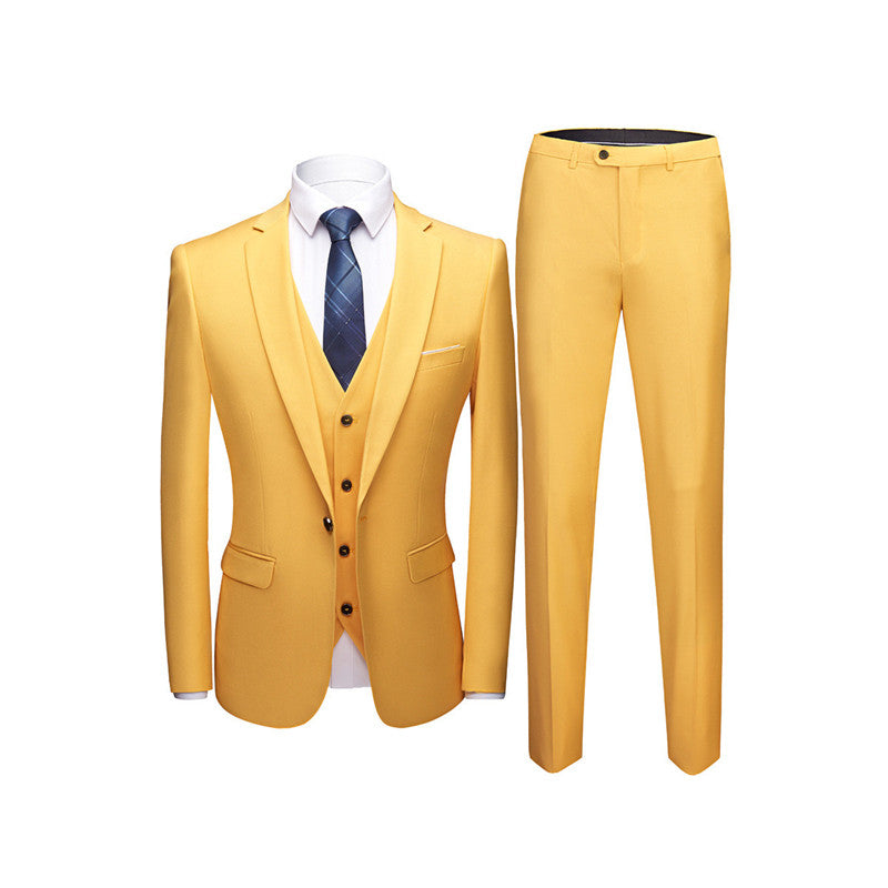 Men's Flat Collar Business Suit Set – Wedding & Banquet Formal Wear | Canada & USA (S–6XL)