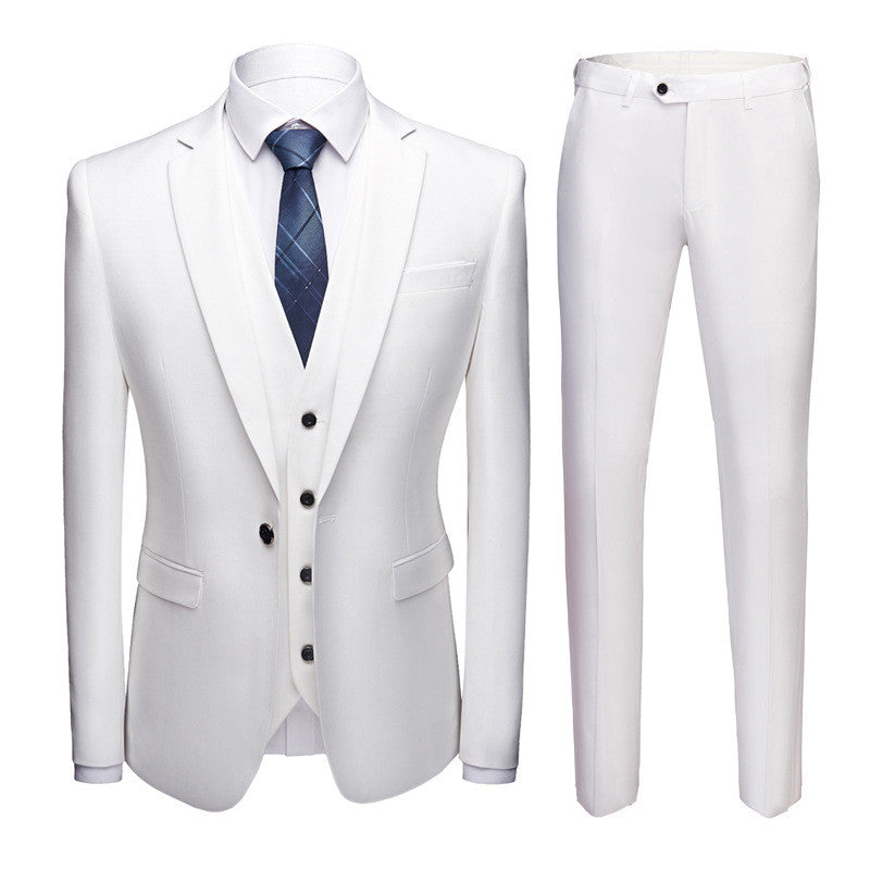 Men's Flat Collar Business Suit Set – Wedding & Banquet Formal Wear | Canada & USA (S–6XL)