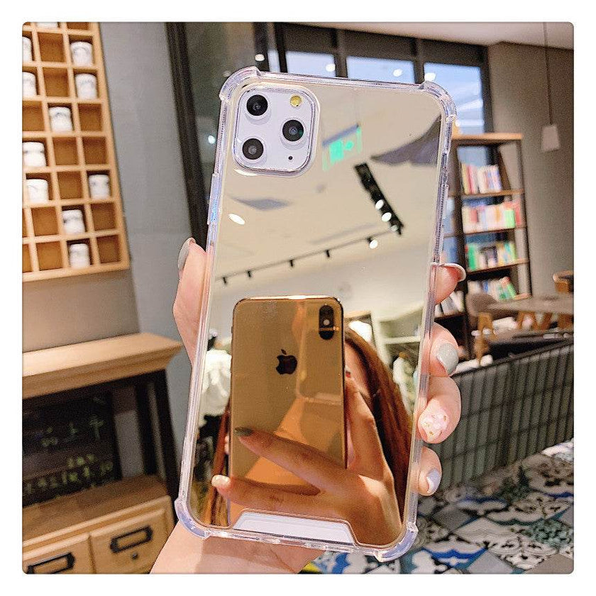 Soft rubber Mirror Phone Case women iphone case