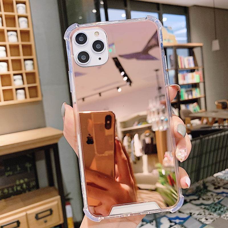 Soft rubber Mirror Phone Case women iphone case
