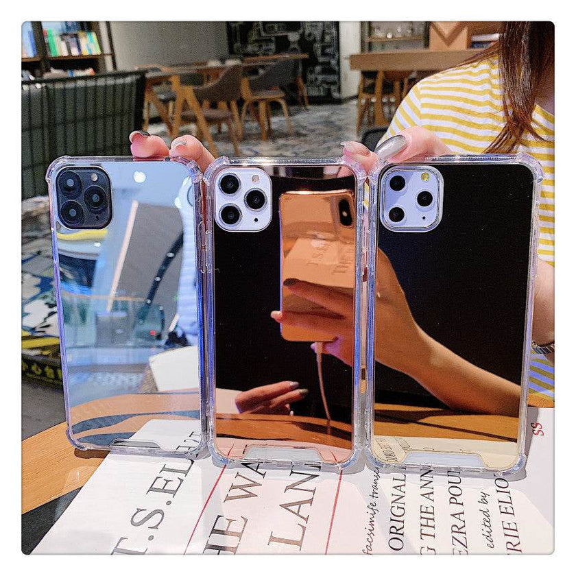 Soft rubber Mirror Phone Case women iphone case