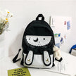 Kawaii Nylon School Backpack for Girls – Moon & Star Print, Bow Detail