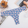 Women's Ice Silk Seamless Traceless Mid-Waist Briefs Breathable Everyday Underwear