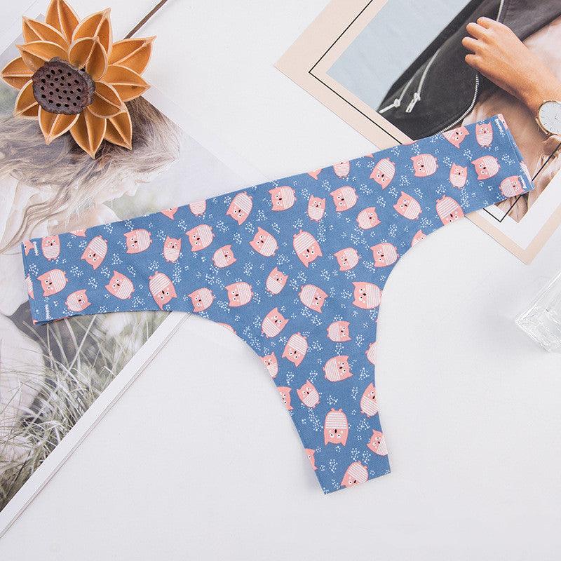 Women's Ice Silk Seamless Traceless Mid-Waist Briefs Breathable Everyday Underwear