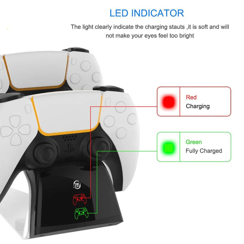 Ps5 Handle Aircraft Double Seat Charging Ps5 Wireless Handle Charger P5 Base Double Charging Contact Charging Fast Charging