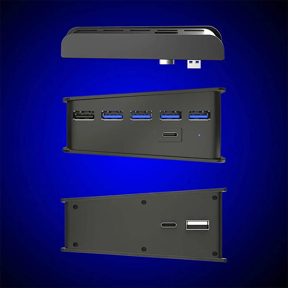 Ps5 Host Hub Converter P5Usb Hub Multi-Function High-Speed Transmission Ps5