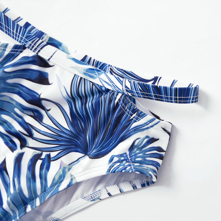 Bohemian Floral Family Matching Swimsuit Set – Parent-Child Swimwear for All Ages