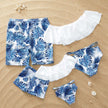 Bohemian Floral Family Matching Swimsuit Set – Parent-Child Swimwear for All Ages