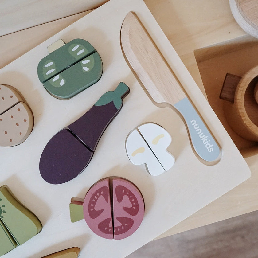 Wooden Vegetable Cutting Puzzle Toy for Kids Canada USA