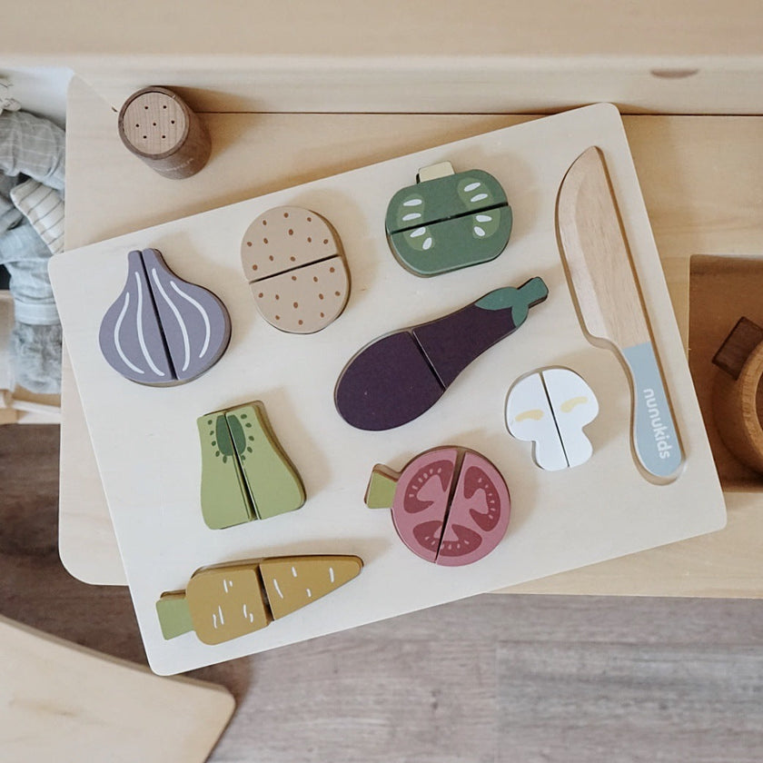 Wooden Vegetable Cutting Puzzle Toy for Kids Canada USA