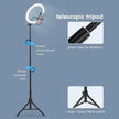 10-inch Dimmable LED Ring Light, 10W, 10 Brightness Modes, 3200-5500K, Adjustable Tripod 37-160cm