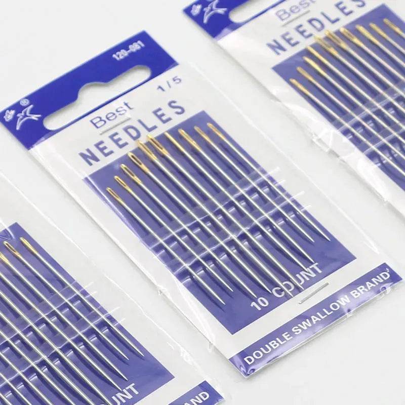 10 pcs Hand Sewing Embroidery Needle Self Threading Needles