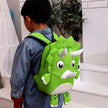 Cartoon Dinosaur Anti-Lost Kids School Bag – Cute 3D Triceratops Backpack for Children (Yellow, Green, Pink & More)