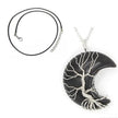 Natural Crystal Moon Pendant for Men and Women