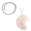 Natural Crystal Moon Pendant for Men and Women