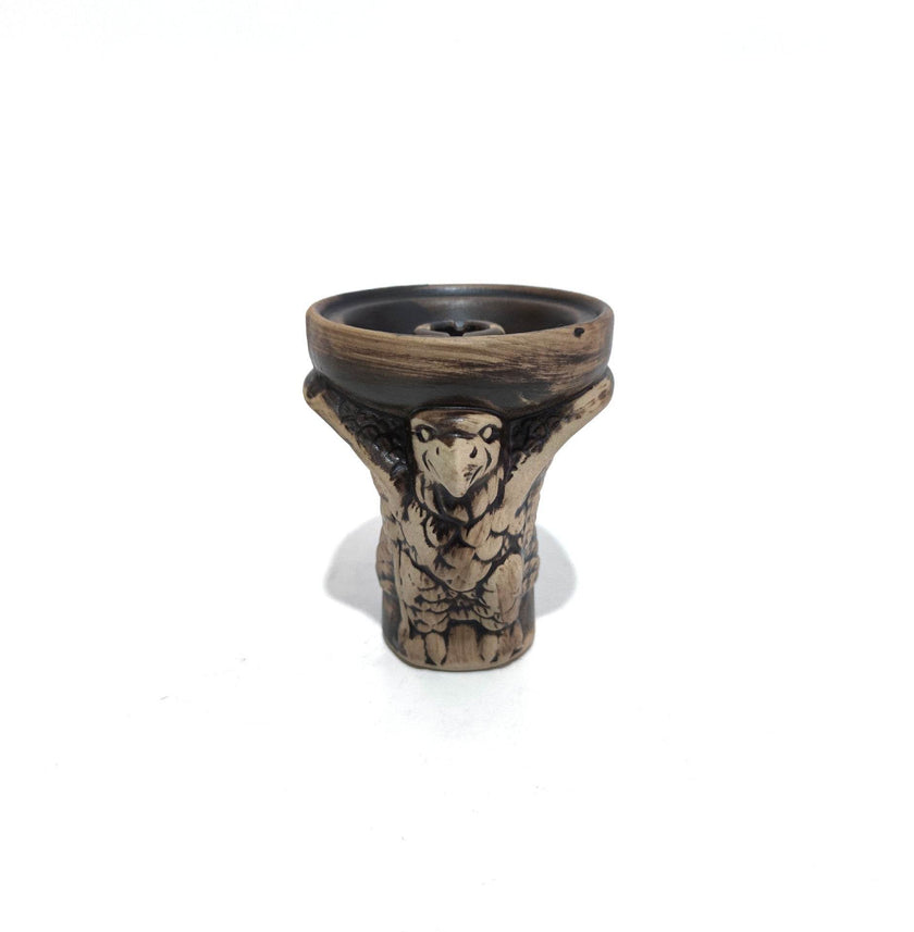 Arabic Hookah Accessories Large Animal Skull Pattern Ceramic Smoke Pot
