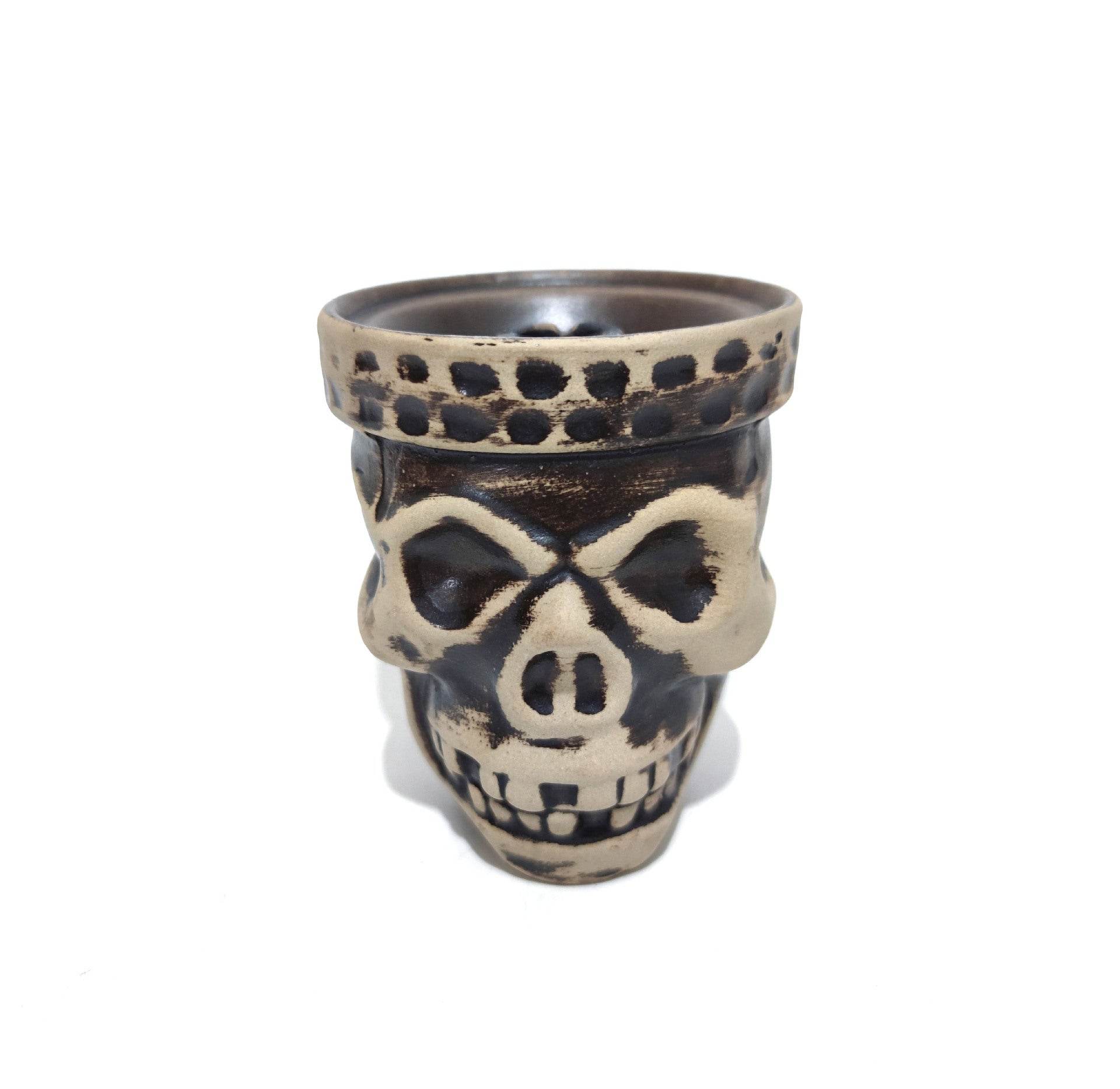 Arabic Hookah Accessories Large Animal Skull Pattern Ceramic Smoke Pot
