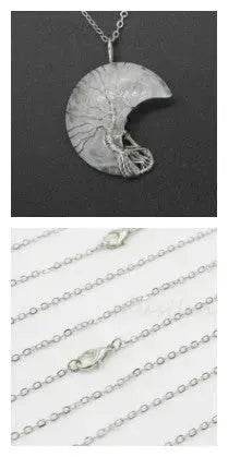 Natural Crystal Moon Pendant for Men and Women