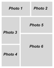 Toile photo collage 16″X20″ en 6 blocs