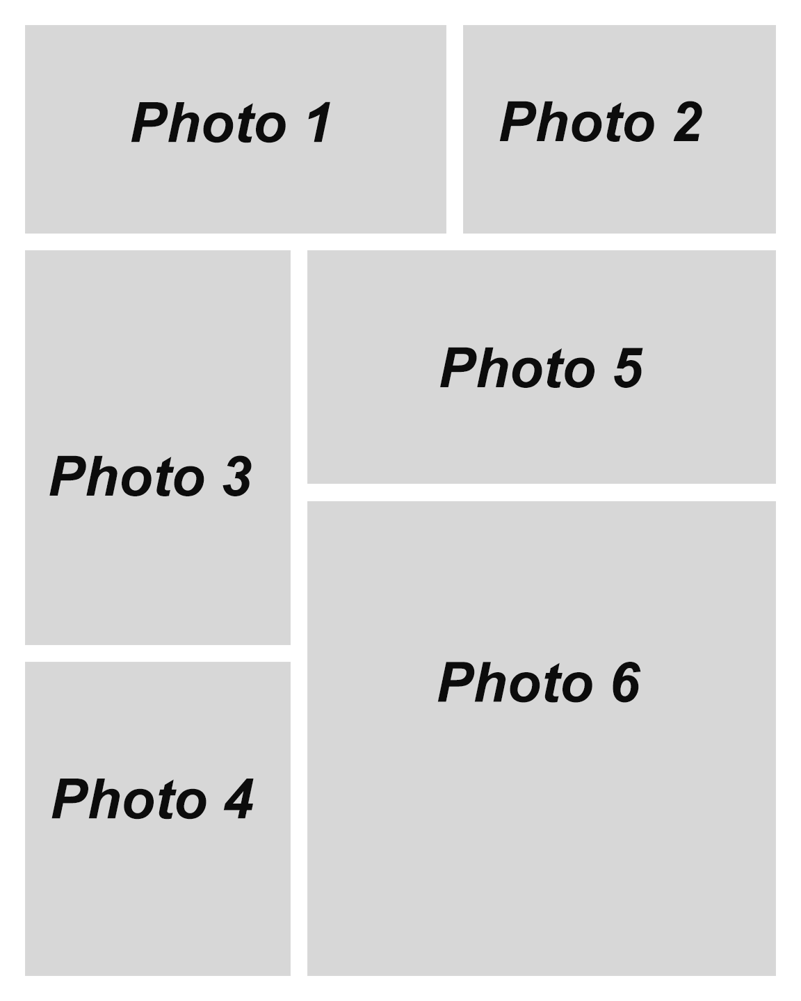 Toile photo collage 16″X20″ en 6 blocs