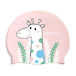 Kids Silicone Swimming Cap Canada | Ear Protection Long Hair Waterproof | Fun Prints Boys Girls