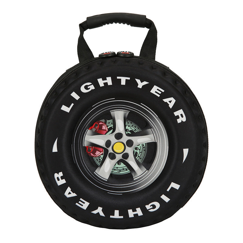 EVA Tire-Shaped Kids' Backpack – Novelty Car Wheel School Bag for Toddlers & Boys
