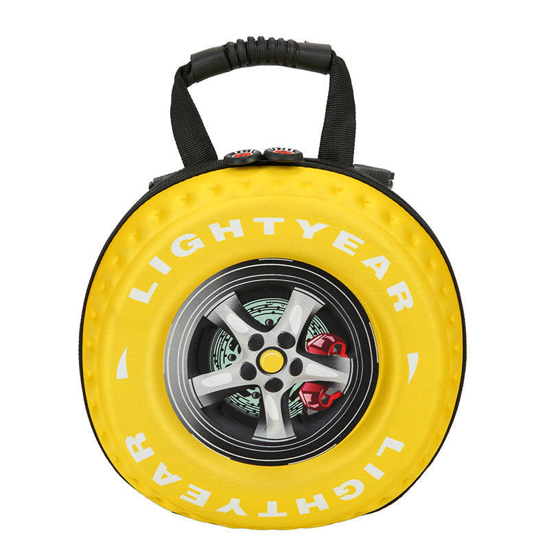 EVA Tire-Shaped Kids' Backpack – Novelty Car Wheel School Bag for Toddlers & Boys