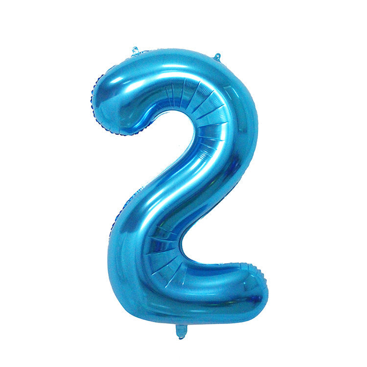 40-Inch Blue Number Foil Balloon – Birthday & Party Decoration (Styles 0–9 + Suit)