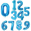 40-Inch Blue Number Foil Balloon – Birthday & Party Decoration (Styles 0–9 + Suit)