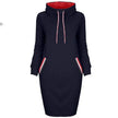 Ladies Winter Hooded Slim Fit Sweatshirt Dress