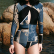 Women’s Long Sleeve One-Piece Swimsuit – UV Protection Rash Guard Surf Swimwear