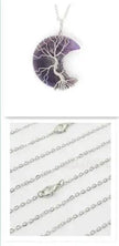 Natural Crystal Moon Pendant for Men and Women