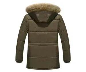 Thick Parka Men Winter Jacket Faux Fur Hoodie Collar