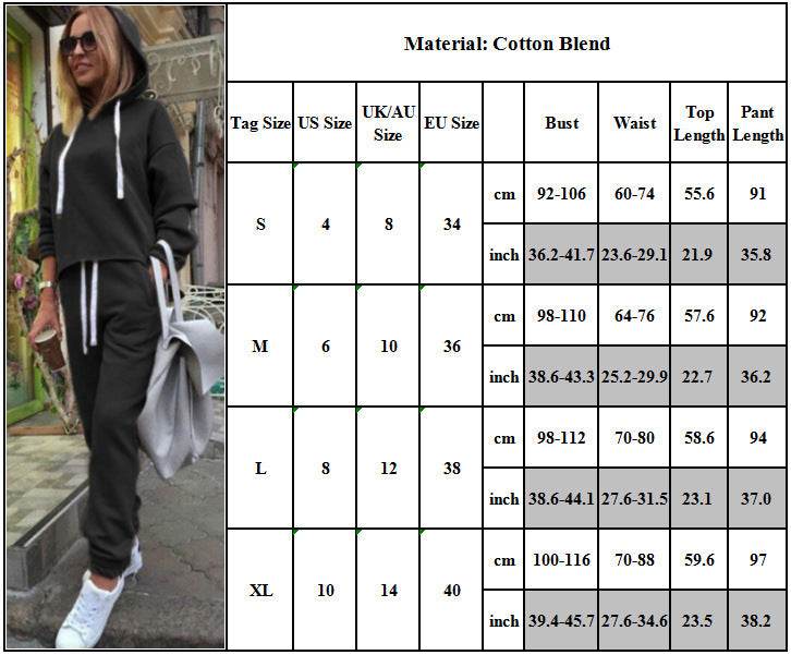 2pcs unisex Drawstring Hoodie Sport suit Athleisure wear
