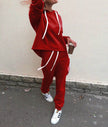 2pcs unisex Drawstring Hoodie Sport suit Athleisure wear
