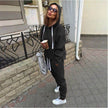 2pcs unisex Drawstring Hoodie Sport suit Athleisure wear