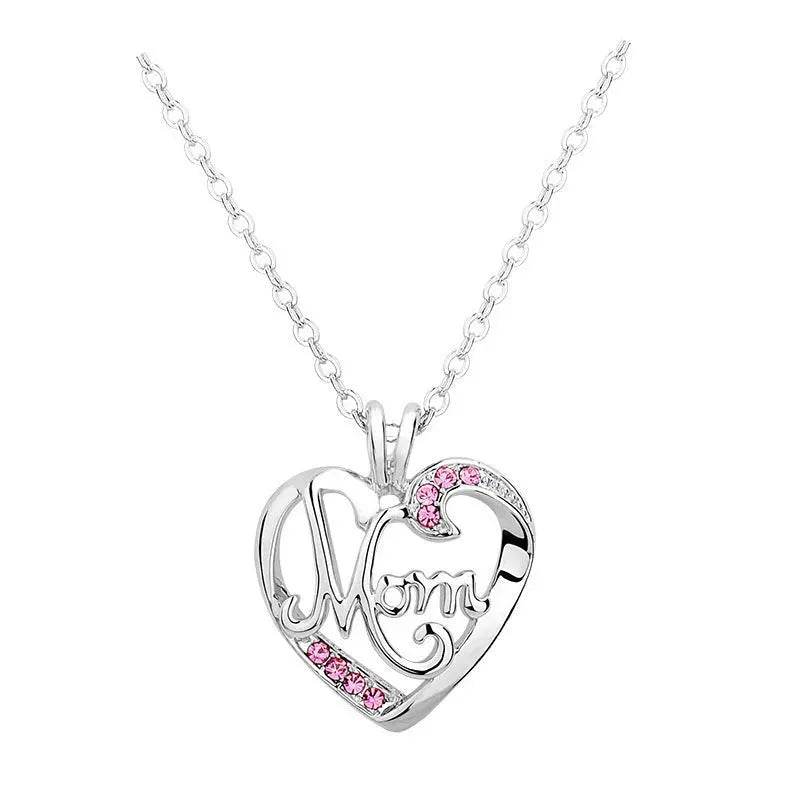 Personalized Lettered Mom Necklace Pendant Mother's Day Gift